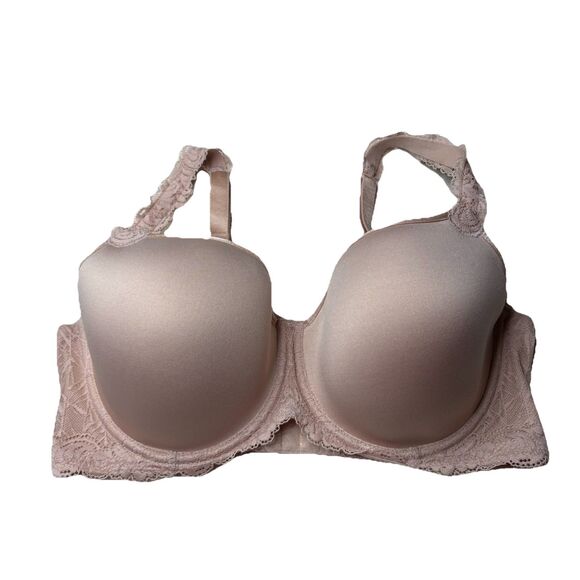 Wacoal Vivid Encounter Lace-Trim Contour Bra 853395 Beige Underwire Size 36DD - Picture 1 of 7